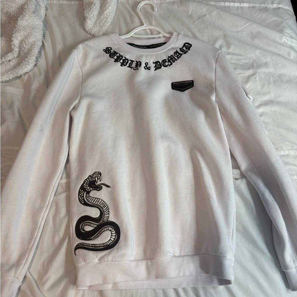 Supply & Demand White Crewneck Sweater